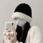 秋冬新品  防寒  韓国 ファッション トーク 帽子  ニット帽子 保温性も高  気質 織ります ハット