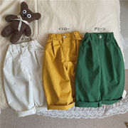「80-120号」全3色 女の子男の子 コットン素材 長ズボン パンツ ボトムス キッズ 子供服