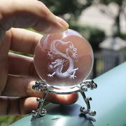 置物 クリスタル球 5cm ドラゴン 最強五本爪 台座付き 皇帝龍 運気急上昇 水晶 風水グッズ 風水 水晶玉