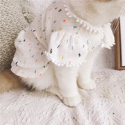 バッグバッグ猫イン猫フリルTシャツかわいい水玉ドレスペットプリンセス猫コスチューム