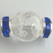 パーツ　ロンデル（SVネイビー/平型）　 8mm　100個　ビーズ　副資材　アクセサリーパーツ