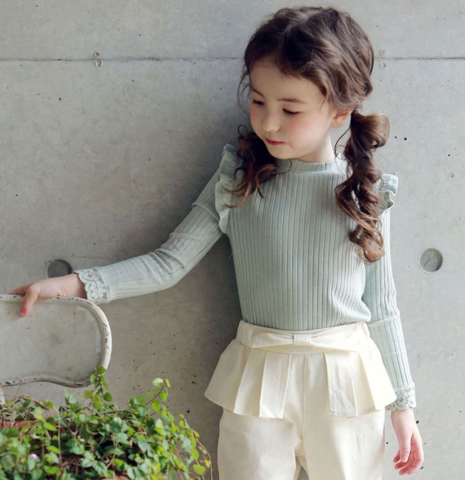 2022春新作 韓国風子供服  シャツ 女の子 長袖 カジュアル ベビー服 可愛い お出かけ 春3色