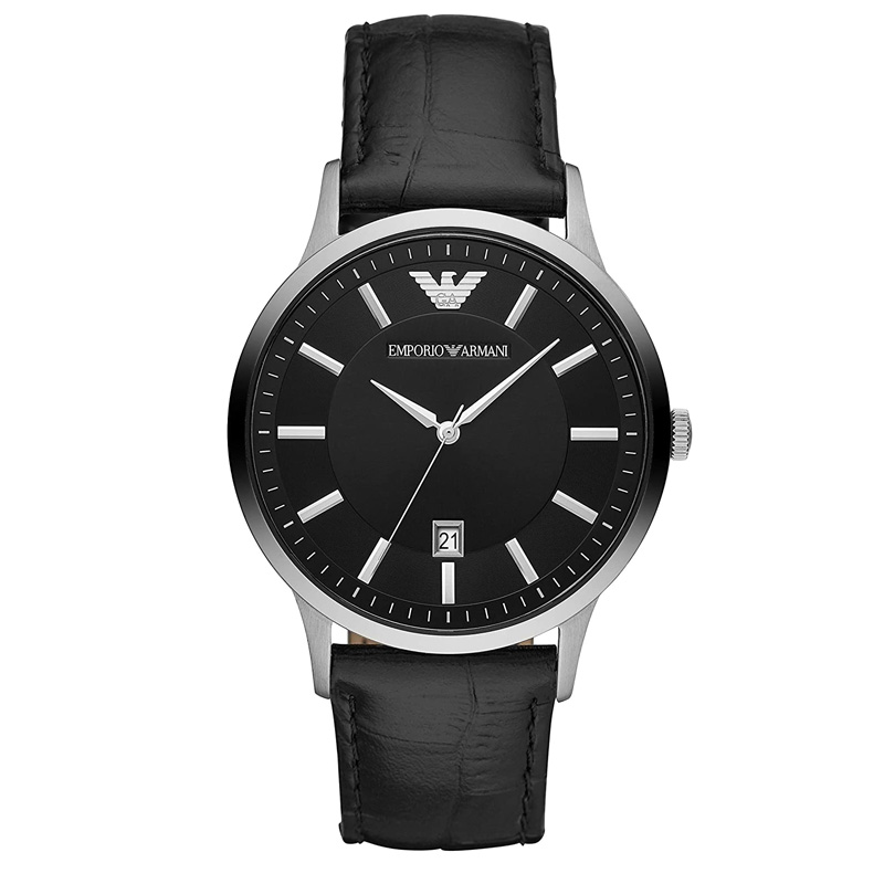 エンポリオアルマーニ 腕時計 AR2411 ブラック・シルバー EMPORIO ARMANI