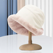 カラバリ豊富  帽子 秋 冬 ベルベット 子羊の毛 漁師の帽子 カジュアル 広いつば 暖かい
