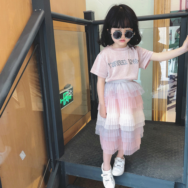 お勧めキッズ 春夏新作 韓国風子供服 3-8歳女の子 フリル レース