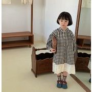 【2022春新作】韓国風子供服  ベビー服  女の子  チェック   スカート  ワンピース