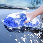 カー用品 洗車 スポンジ グローブ コーラルフリース カーウォッシュ シェニール 傷を防ぐ