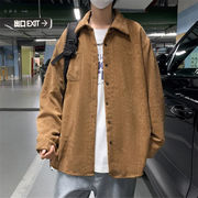 高レビュー 可愛い韓国ファッション 秋冬 シャツコート香港スタイル 長袖 メンズ ゆったりするトレンド