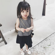 春新発売 女の子 子供服 キッズ服 韓国子供服 シャツ スカート ２点セット