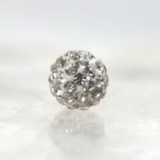 丸ロンデル　(ホワイト)　片穴　約10mm　20個入り　ビーズ　副資材　アクセサリーパーツ