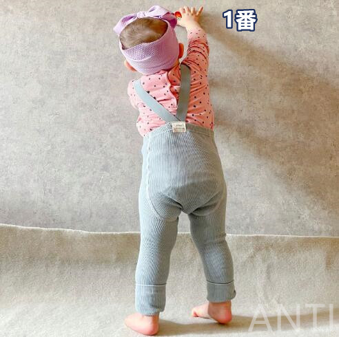 2022春秋新作 韓国子供服 男女 赤ちゃん サロペット 腰が高い ズボン 9色