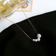 韓国のシンプルな真珠のネックレスファッションデザインセンスネックレス気質女性の新しい首輪チェーン