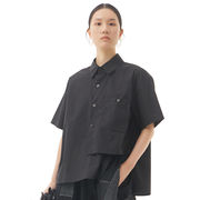初回送料無料夏新作韓国ファッションブラウス　トップスルーズ　個性的シャツ　半袖