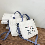 かわいい日本のキャンバスバッグ女性メッセンジャーinsソフトガール学生ハンドバッグ