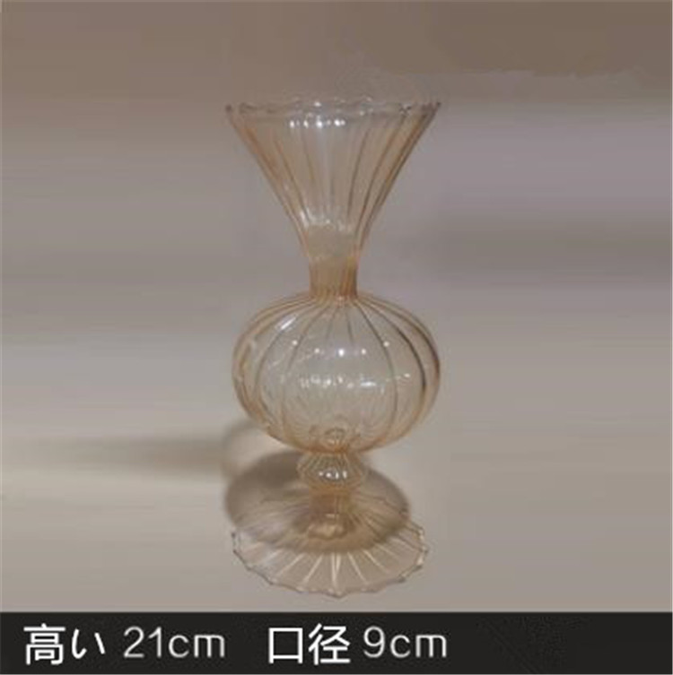 INSスタイル 和風 ガラス 花瓶 フラワーアレンジメント ダイニングテーブル リビングルーム 装飾