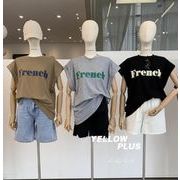 ins人気商品　Tシャツ　レディース　トップス　袖なし　コットン製　夏新作　4色展開　M#-2XL