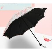新作！晴雨兼用 暑さ対策 日傘 UVカット 傘 雨傘 刺繍 遮光 軽量    折りたたみ傘 紫外線防止 かわいい 4色