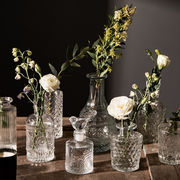 レトロ 装飾 透明な ガラス 花瓶 フラワーアレンジメント 水耕栽培ボトル 大人気