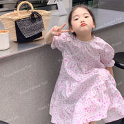 スカート　トップス　子供ドレス　子供服　夏着　　韓国風　ワンピース　花柄