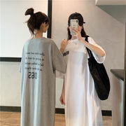 【2022夏服】韓国風レディース服　お出かけ　エレガント　双子コーデ　半袖ワンピース