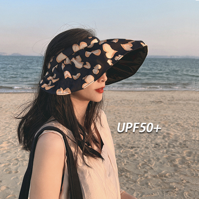 　帽子　サンバイザー　UVカット　日焼け防止　レディース　紫外線対策　心