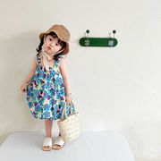 【2022夏新作】韓国風子供服 ベビー服 　　スリップスカート　　ベビー服　　花柄　ワンピース　