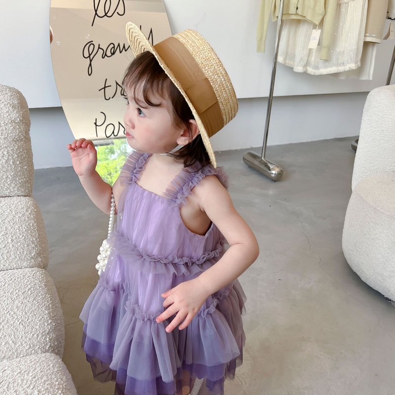 22夏服 韓国風子供服 ベビー服 女の子 可愛い ベビー服 ノースリーブ チュールワンピース Www Watsons Biz Id