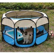 ペット用テント 犬 ペットハウス 猫 八面メッシュサークル 折りたたみ式 室内 室外 ペットケージ