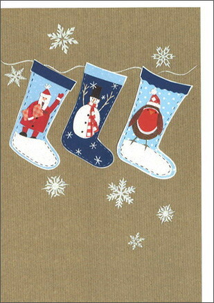 グリーティングカード クリスマス「サンタクロース」メッセージカード 小鳥