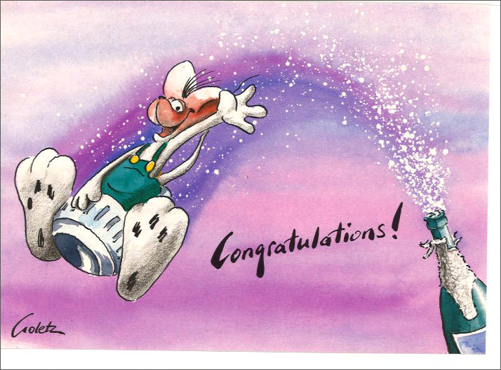 グリーティングカード 誕生日 デペッシュマウス「Congraturation!」ネズミ イラスト