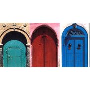 ロングポストカード カラー写真 扉シリーズ「チュニジアの扉」メッセージカード