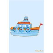 ポストカード クリストファーヴァインデザイン「水色の船」郵便はがき
