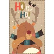 ミニカード クリスマス「トナカイの格好をしたクマ」メッセージカード