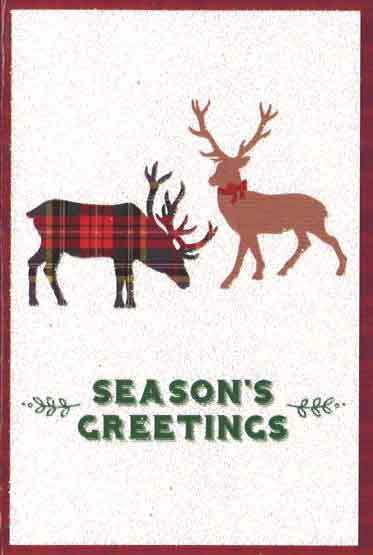 ミニカード クリスマス「トナカイ」メッセージカード