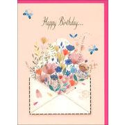 グリーティングカード 誕生日/バースデー「花の手紙」フラワー メッセージカード