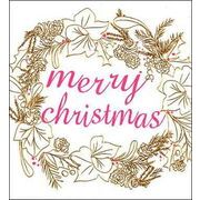 グリーティングカード クリスマス「クリスマスリース」メッセージカード