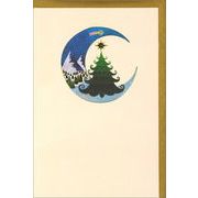 グリーティングカード クリスマス「月が映すクリスマス」メッセージカード