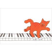 ポストカード イラスト ディッキー・ディックシリーズ「ピアノを弾くディッキー」