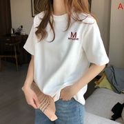 夏　トップス　Tシャツ　半袖　韓国ファッション　ゆったり　コットン　綿