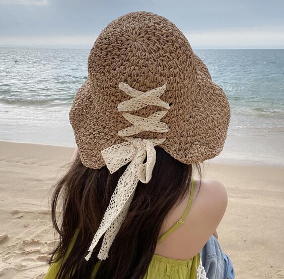夏ファッション  キャップ 小顔効果 紫外線カット  バケットハット 帽子  麦わら帽