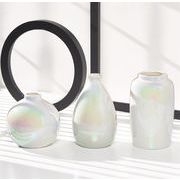 真珠 陶製花瓶 シンプル 家庭 水耕栽培 ドライフラワー 装飾 居間 フラワーアレンジメント クリエイティブ