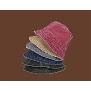 季節の流行・日除け帽・大人用・デニム漁師帽・6色・人気・ファッション帽子