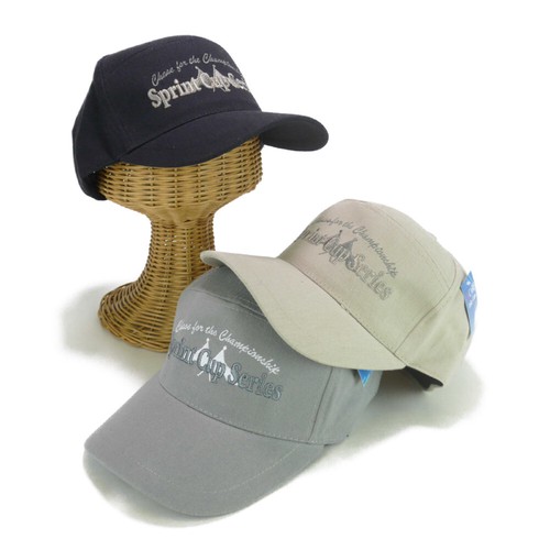 　SprintCupSeries刺繍リネンMIXワイドキャップ　メンズ帽子