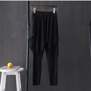 ロングパンツ レギンス 縫付 シフォン スカート 快適である シフォンスカート フェイク2ピース