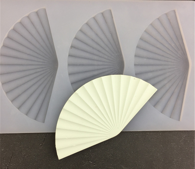 激安 アロマキャンドル DIY素材 シリコンモールド 幾何学扇子 アクセパーツ 手作りゴム型 UVレジン