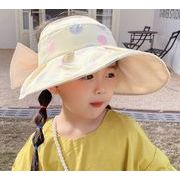 夏新作！ 子供服  子供用帽子 日焼け止め  可愛い 紫外線対策 リボン本 レディース ストローハット 5色