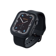 エレコム Apple Watch45mm用フルカバーケース プレミアムガラス 高透明 AW