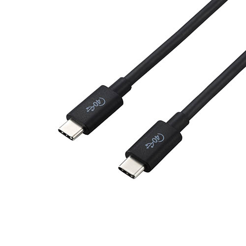 エレコム USB4ケーブル/C-Cタイプ/認証品/PD対応/40Gbps/0.8m/ブラッ