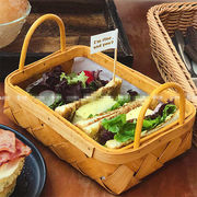 フルーツバスケット 手織り 食器 サラダプレート 牧歌的なスタイル パンバスケット