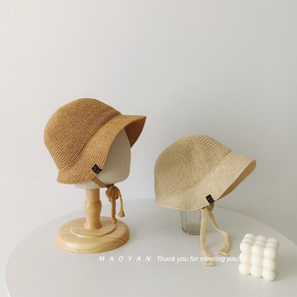 韓国子供用 帽子 ファッション お出かけ 礼帽 麦わら帽  UVカット キャップ
